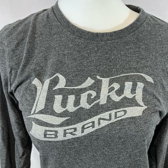 Lucky Brand gray long sleeve tee size small - Picture 2 of 4